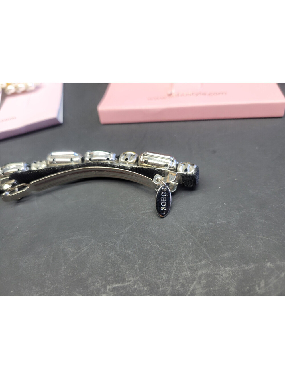 3 Pc SOHO Girls Hair Clip Alligator Barrette - Rhinestone, Pearl, & Jeweled - Picture 7 of 13